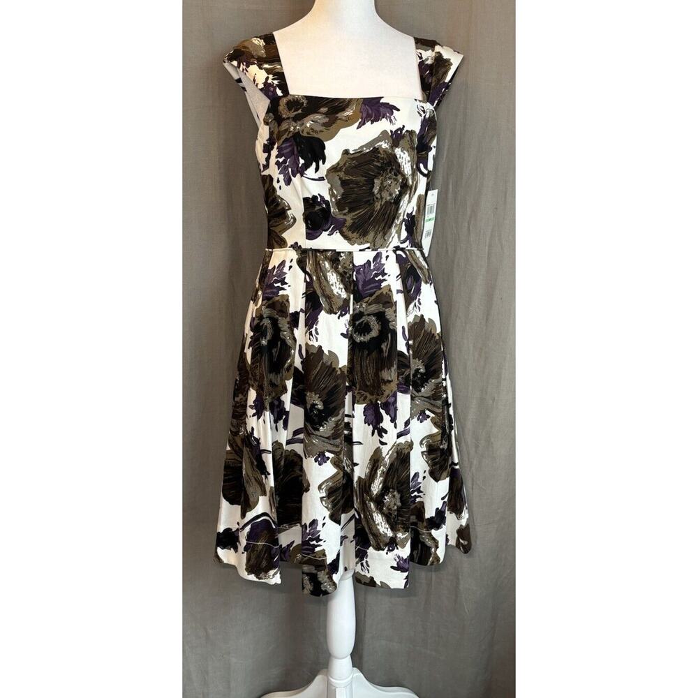 Maggy London Nordstrom NWT FLORAL GRAPHIC PRINT BOW Dress Petites 8P